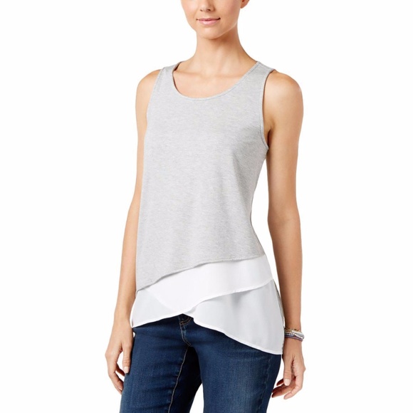 INC International Concepts Tops - 💃Price Drop💃Scoop Neck Asymmetrical Tank Top